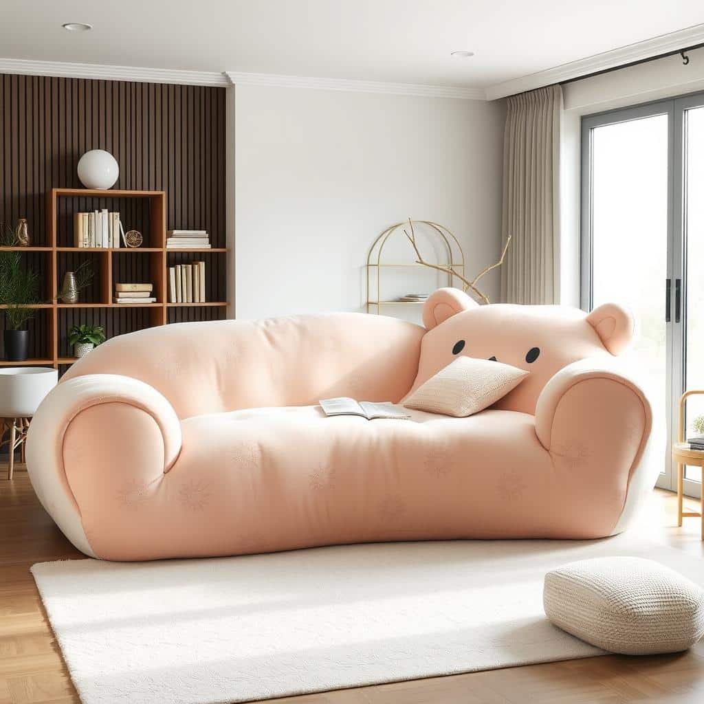 oversized bear shaped lounger sofa