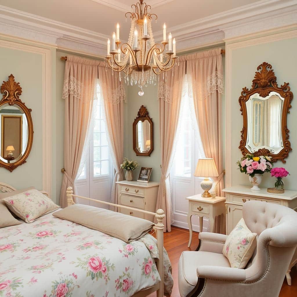 romantic parisian bedroom decor