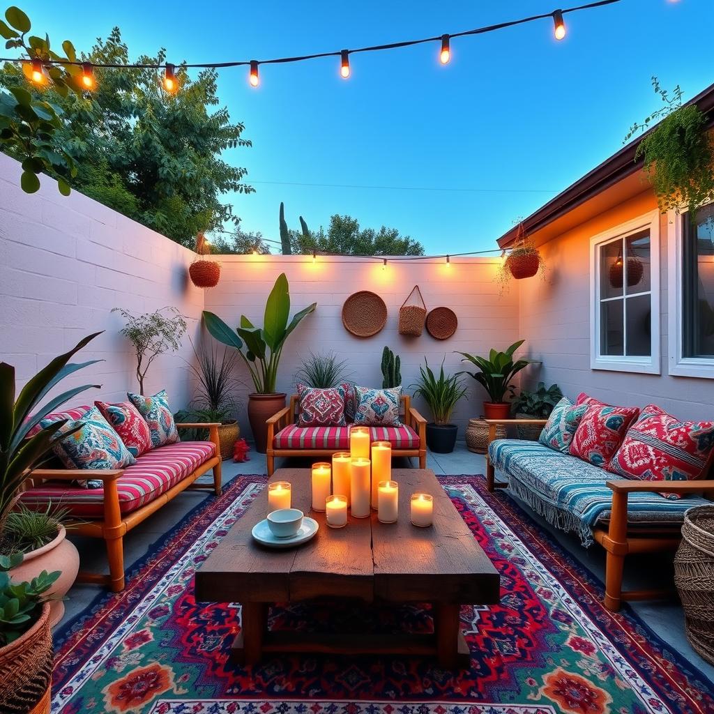 small boho backyard