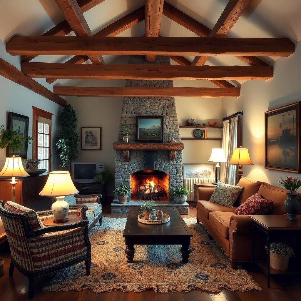 small rustic living room