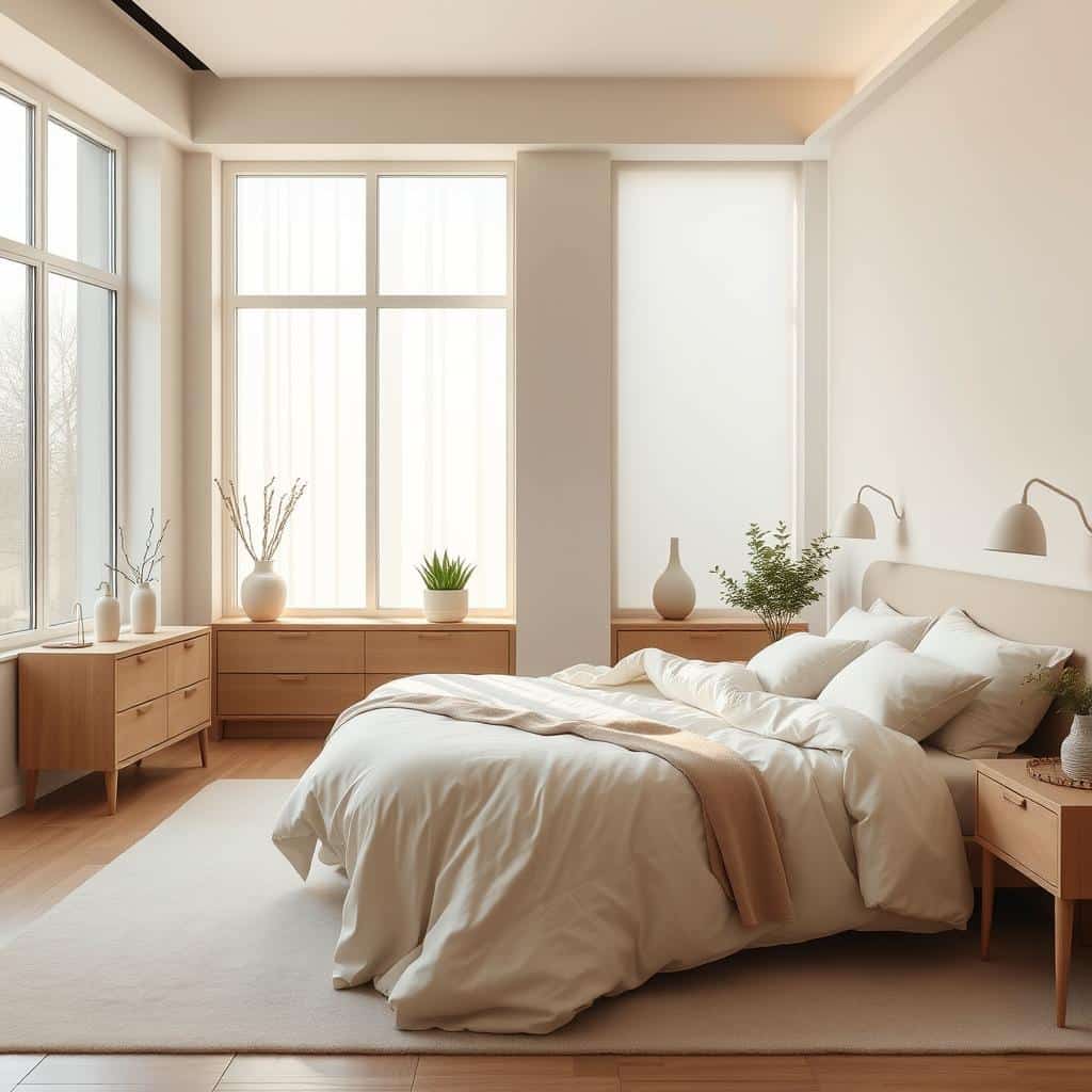 soft minimalist bedroom