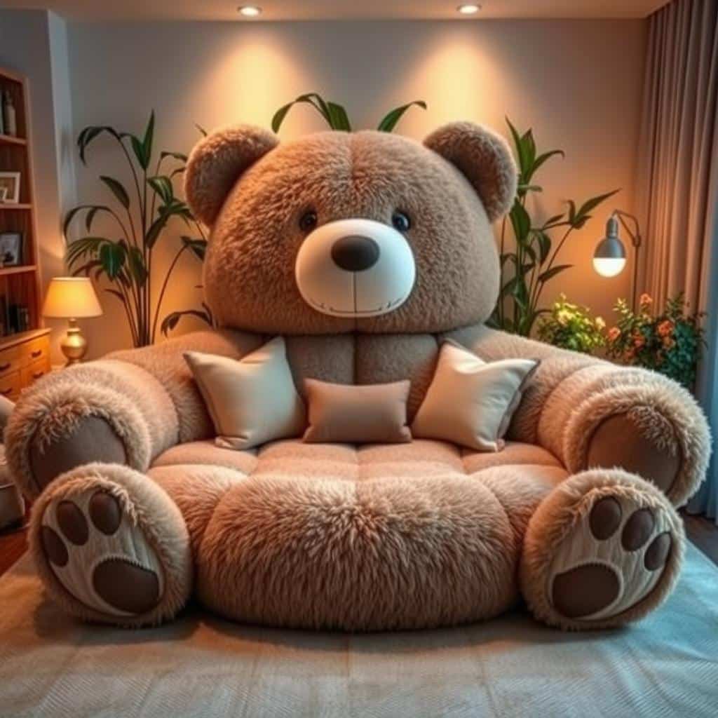 teddy bear shaped lounger