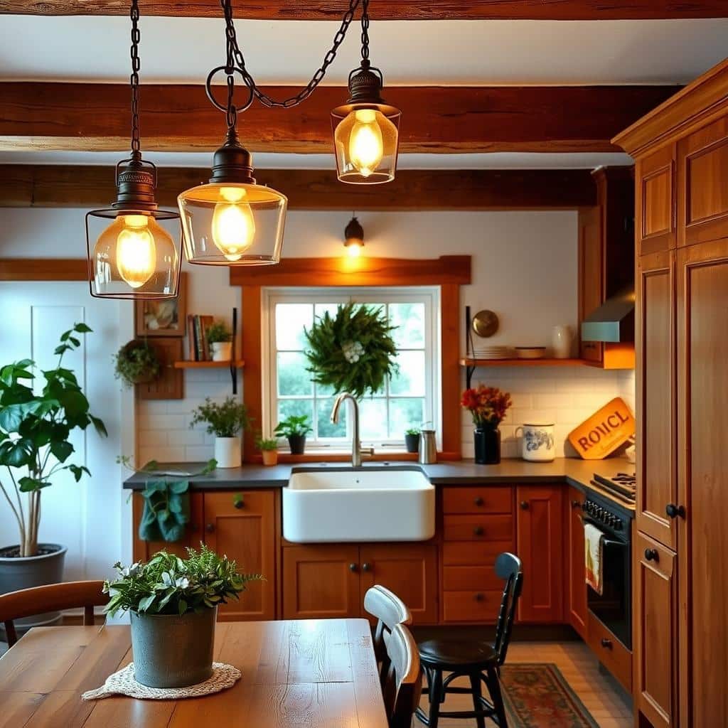 vintage lighting fixtures kitchen